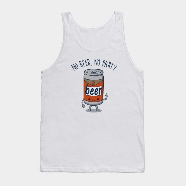 No Beer, No Party Tank Top by Melonseta